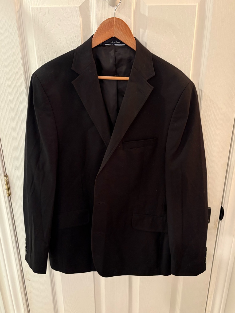 Lands End Men's Black Classic Single-Breasted Blazer